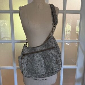 Travelon Anti-Theft Signature Snake Print Hobo Crossbody Bag